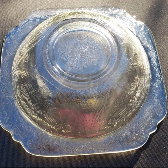 Vintage Depression Glass Madrid Pattern Bowl in Clear Glass. In Excellent Cond. - Picture 5 of 8